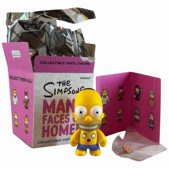 Kidrobot Other - KIDROBOT THE MANY FACES OF HOMER 3" BLIND BOX - SHIRTLESS PIZZA - THE SIMPSONS